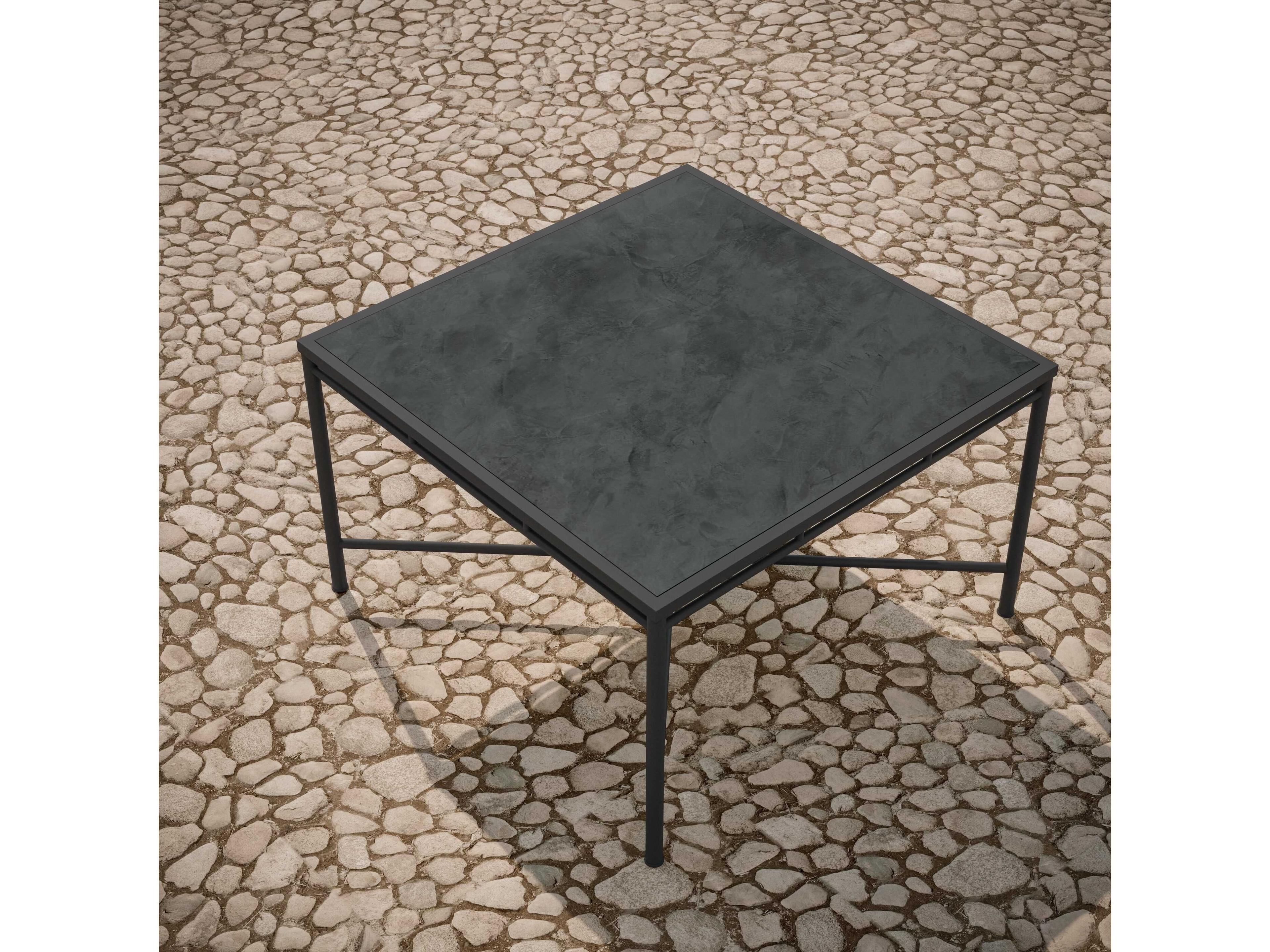 Azzurro Living Athens Noir Wrought Iron Square Dining Table