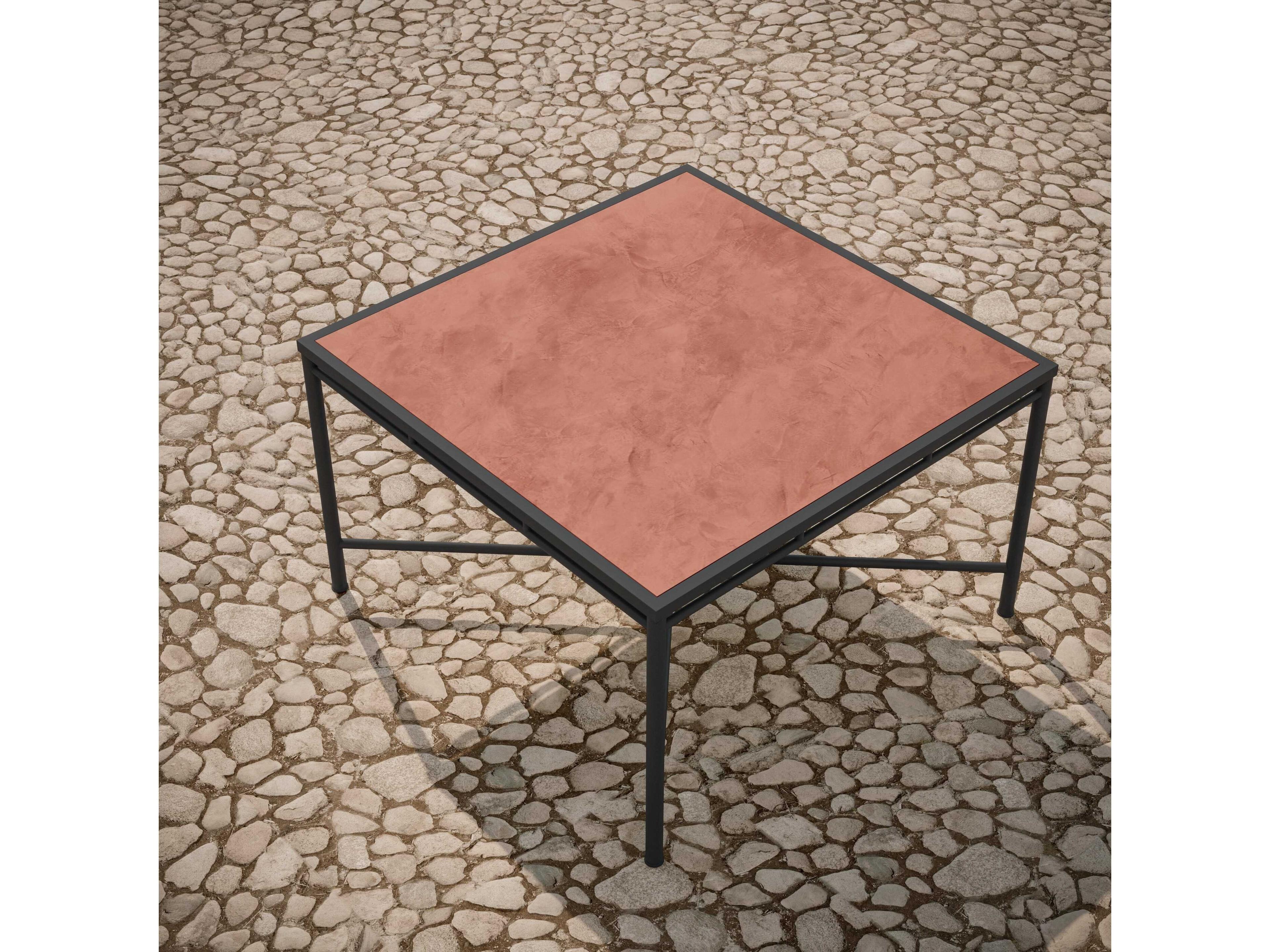 Azzurro Living Athens Noir Wrought Iron Square Dining Table