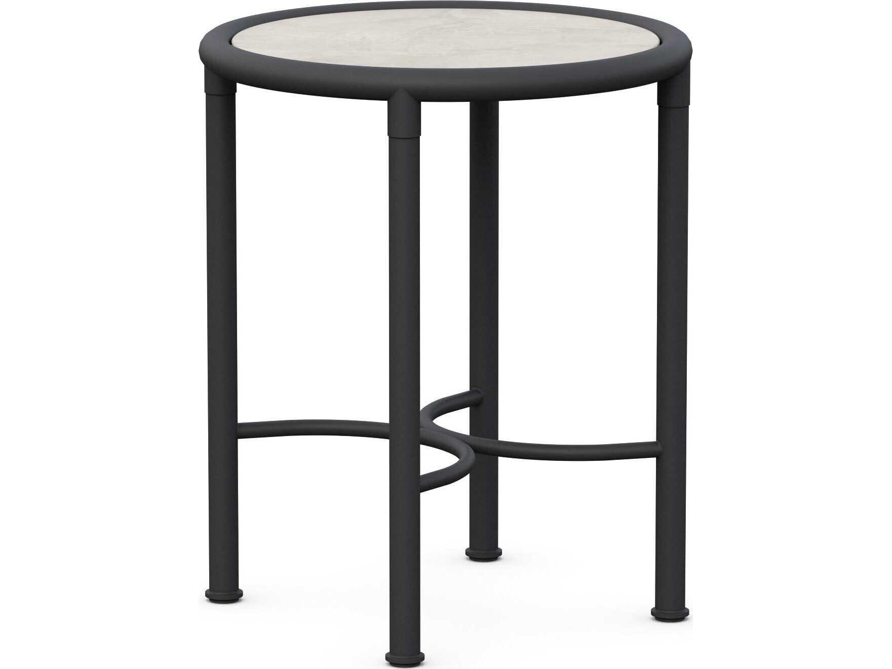 Azzurro Living Athens Noir Wrought Iron Round End Table