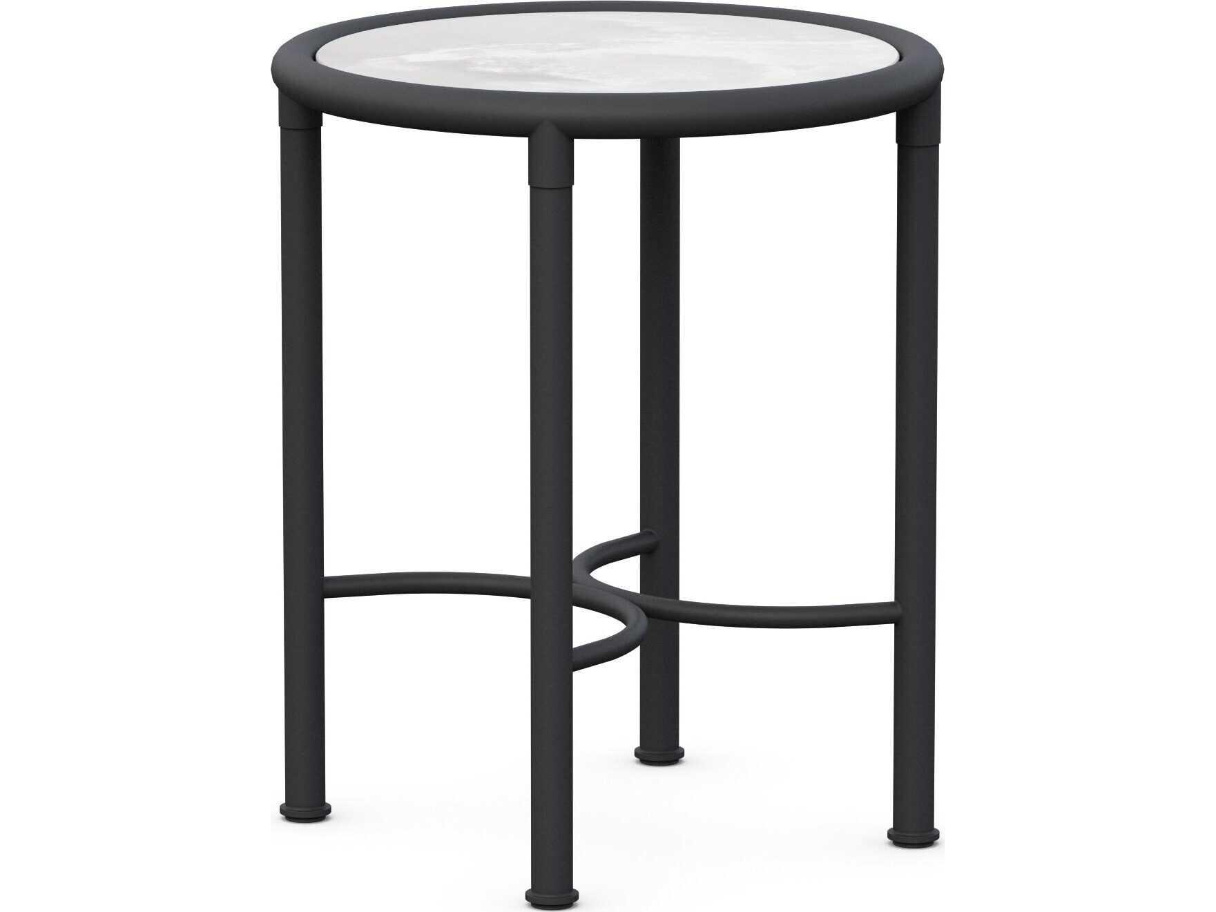 Azzurro Living Athens Noir Wrought Iron Round End Table
