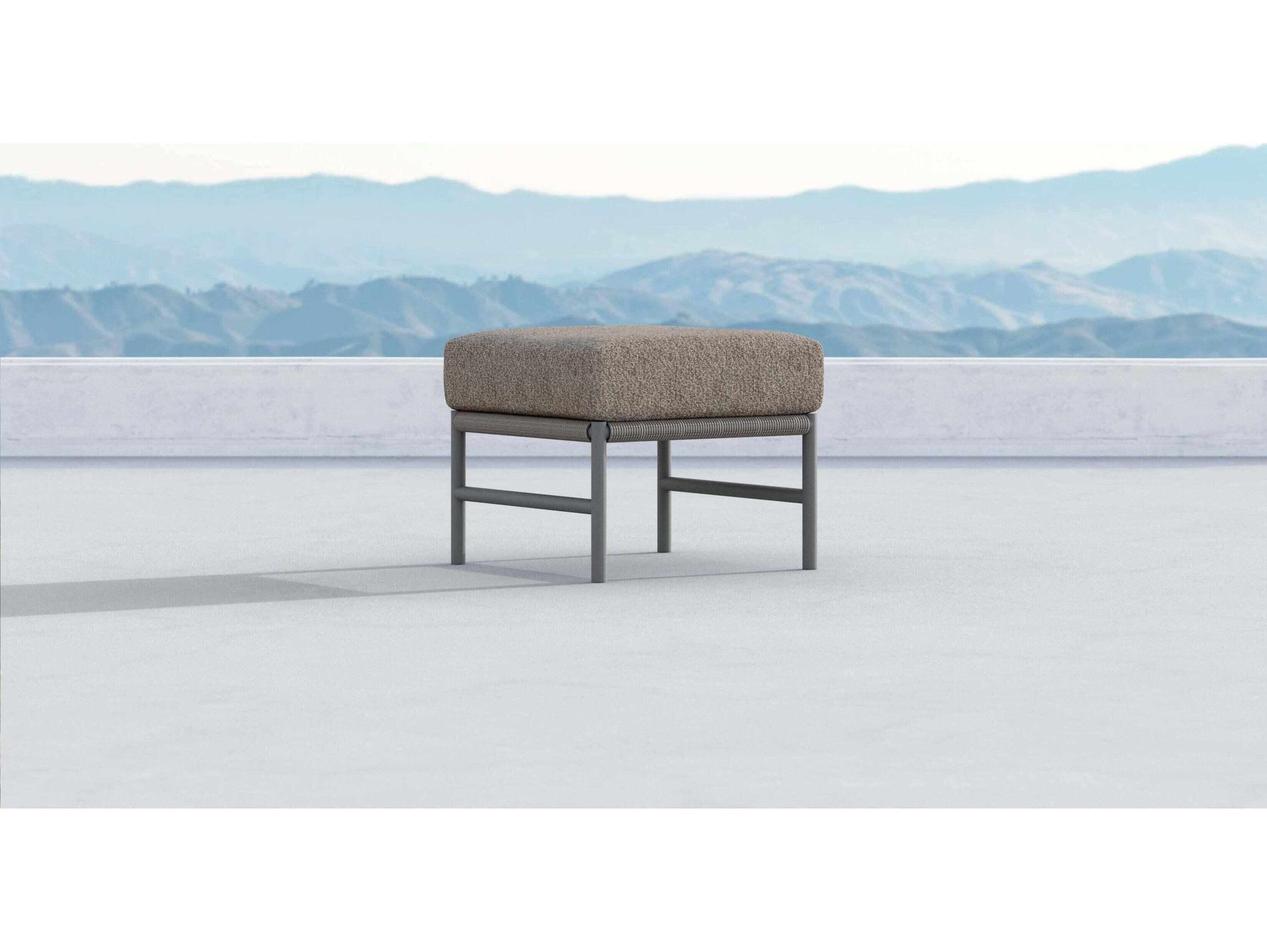 Azzurro Living Avalon Aluminum Cushion Ottoman