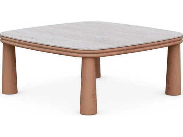 Azzurro Living Biscayne Natural Teak Square Coffee Table