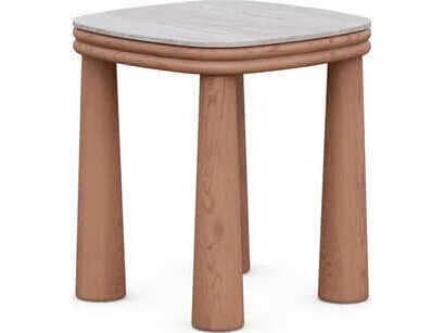 Azzurro Living Biscayne Natural Teak Square End Table
