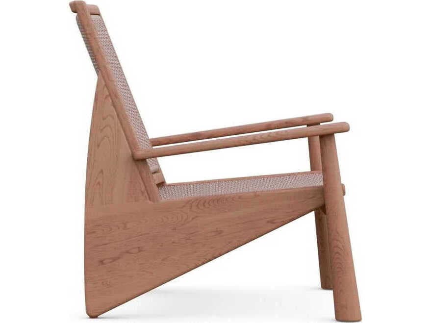 Azzurro Living Biscayne Natural Teak Wicker Rope Lounge Chair