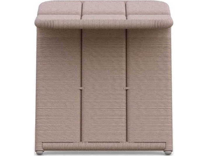 Azzurro Living Biscayne Cane Brown Aluminum Wicker Bar Stool