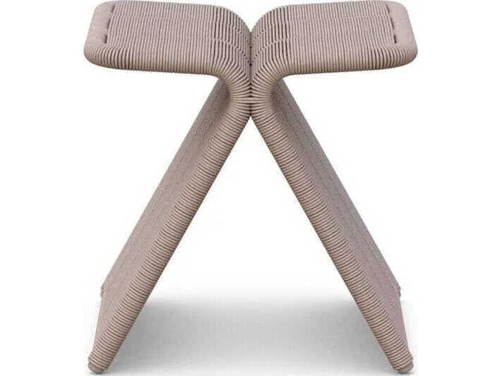 Azzurro Living Biscayne Cane Brown Aluminum Wicker Bar Stool