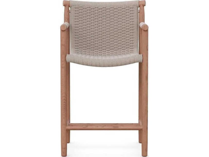 Azzurro Living Boca Natural Teak Rope Counter Stool