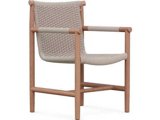Azzurro Living Boca Natural Teak Rope Dining Chair Set of 2