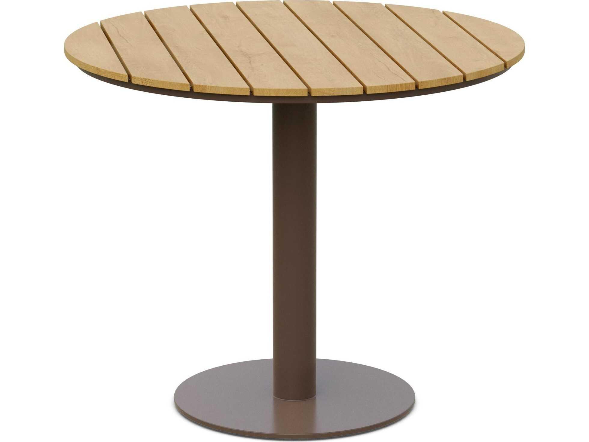 Azzurro Living Bordeaux Matte Bronze Aluminum Round Dining Table