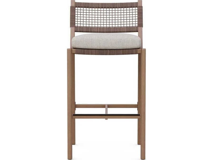 Azzurro Living Bozeman Barkaluwood Wood Cushion Bar Stool Set of 2