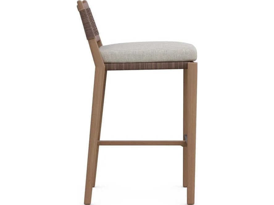 Azzurro Living Bozeman Barkaluwood Wood Cushion Bar Stool Set of 2