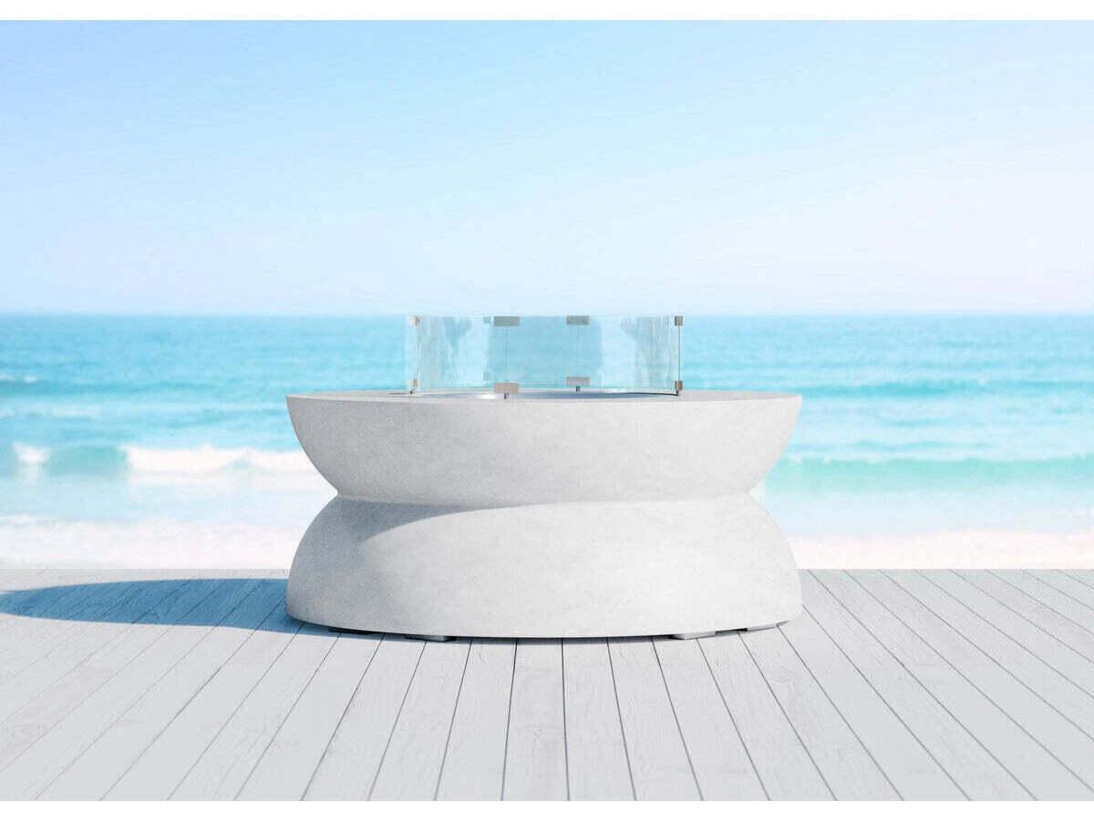 Azzurro Living Cabo Concrete Round Fire Pit Table