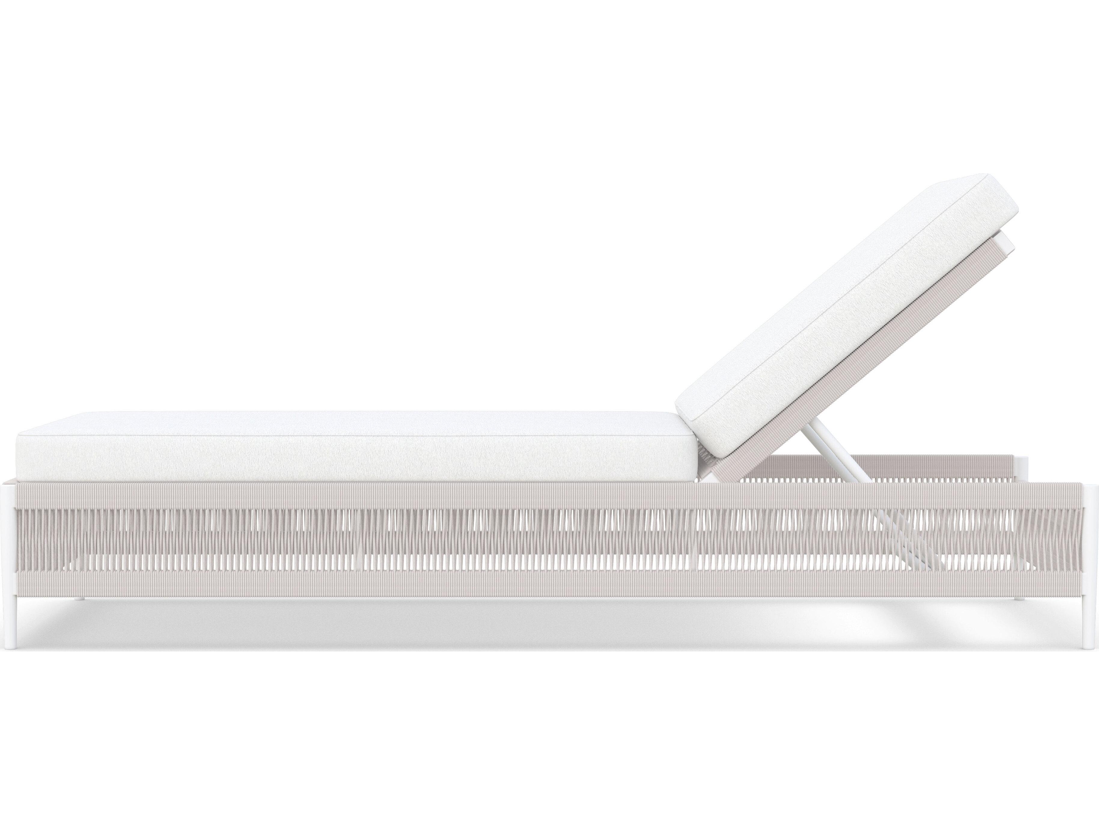 Azzurro Living Catalina Sand All-Weather Rope Patio Chaise Lounge with Cloud Cushion