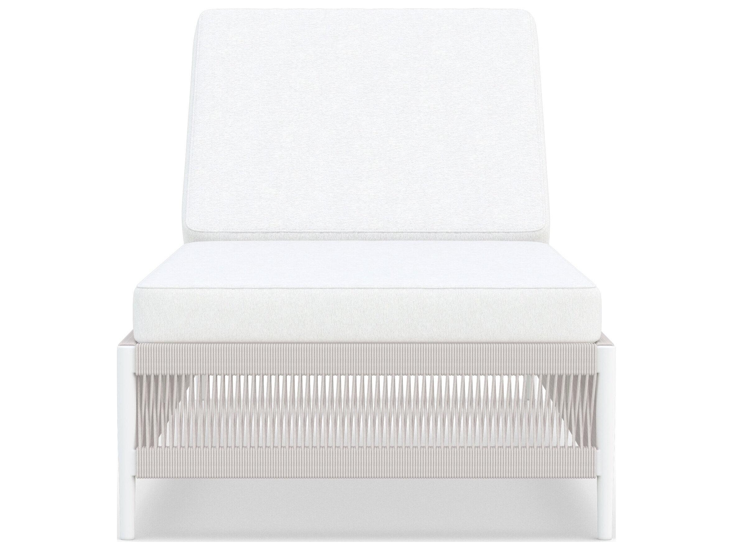 Azzurro Living Catalina Sand All-Weather Rope Patio Chaise Lounge with Cloud Cushion