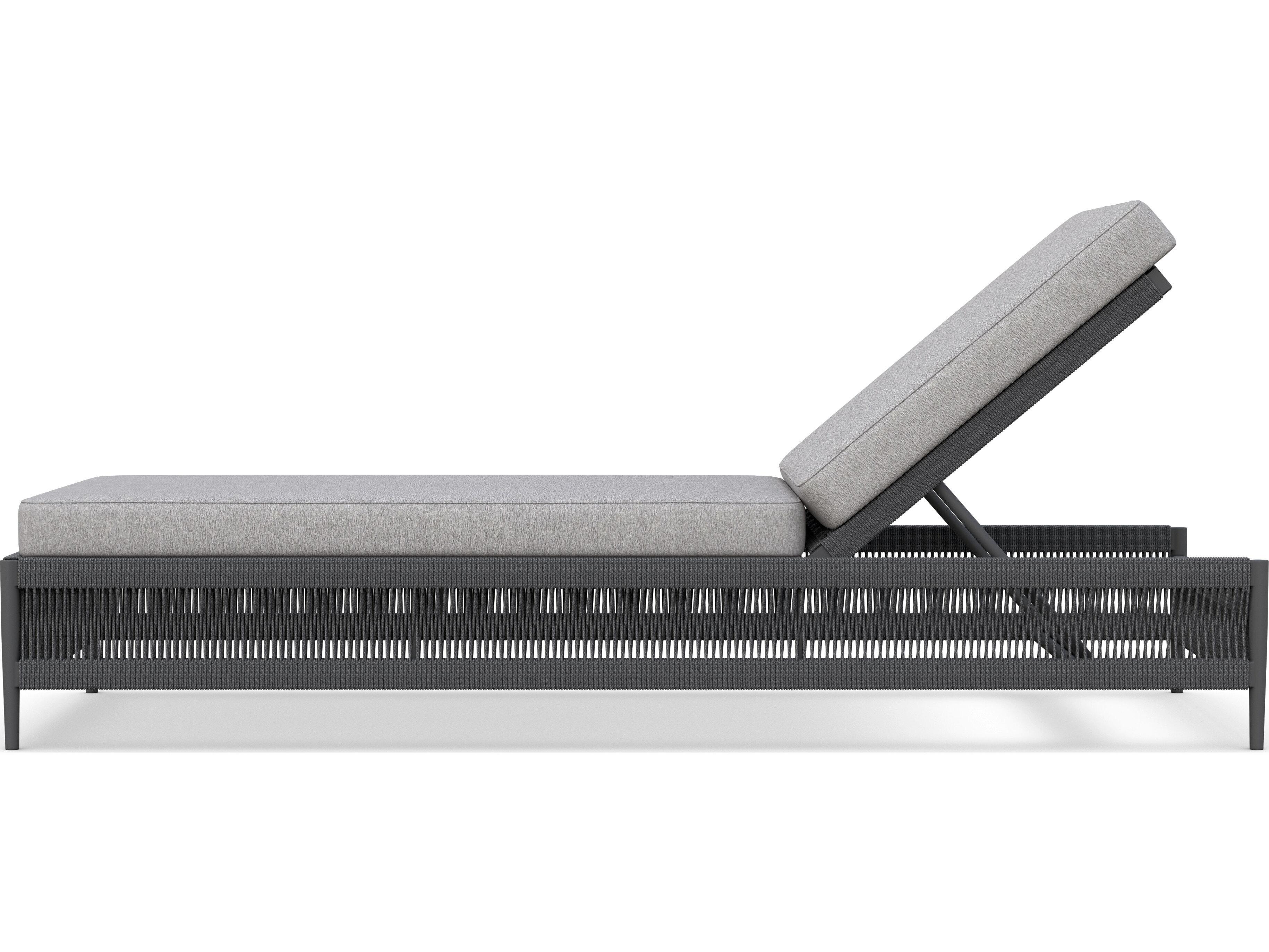 Azzurro Living Catalina Ash All-Weather Rope Outdoor Chaise Lounge with Fog Cushion