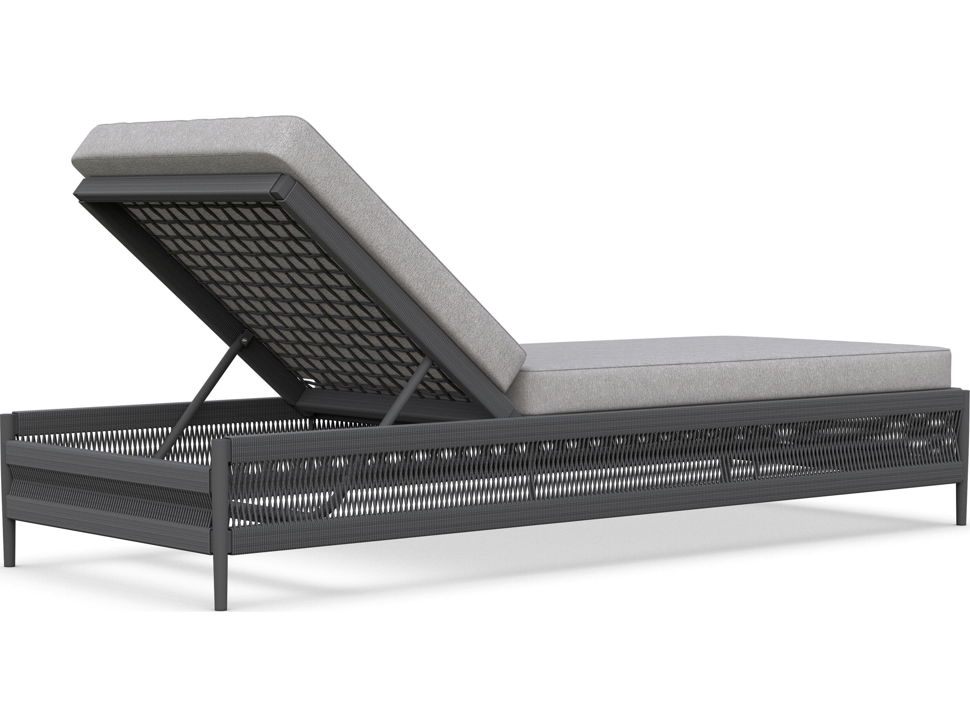 Azzurro Living Catalina Ash All-Weather Rope Outdoor Chaise Lounge with Fog Cushion