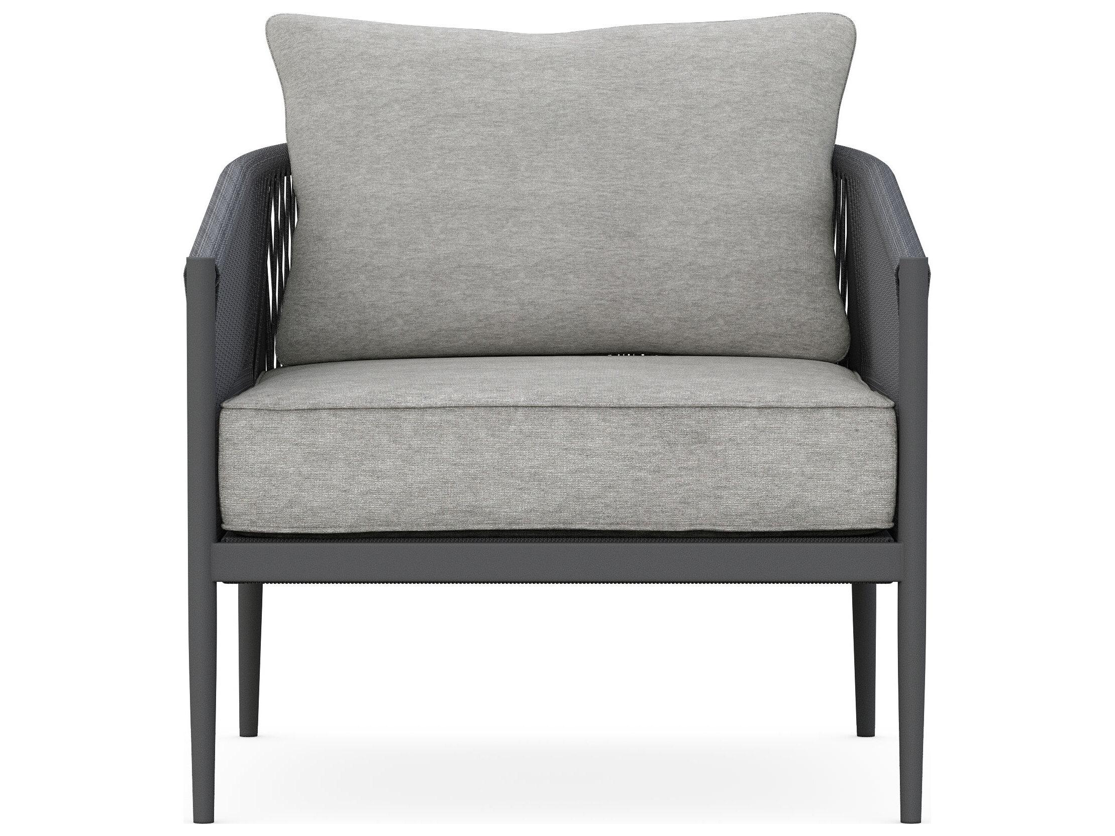 Azzurro Living Catalina Ash All-Weather Rope Patio Lounge Chair with Fog Cushion