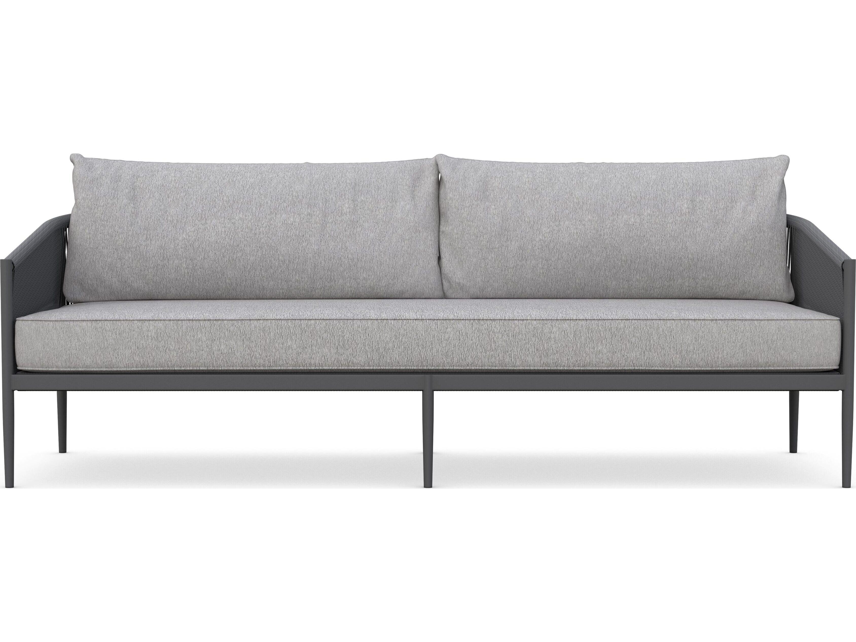 Azzurro Living Catalina Ash All-Weather Rope Outdoor Patio Sofa with Fog Cushion