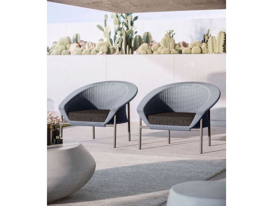 Azzurro Living Cove Aluminum Rope Lounge Chair