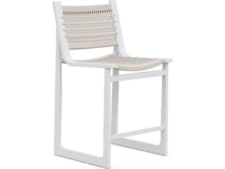 Azzurro Living Cozumel Aluminum Rope Bar Stool