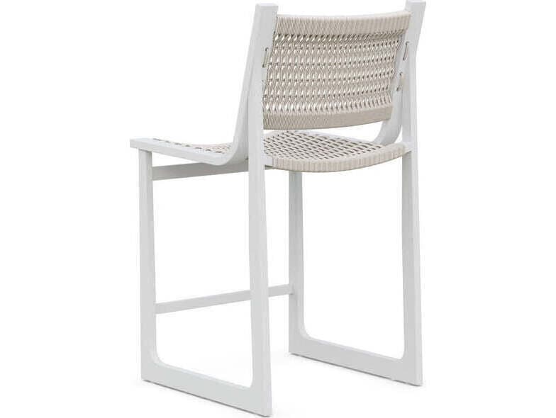 Azzurro Living Cozumel Aluminum Rope Bar Stool
