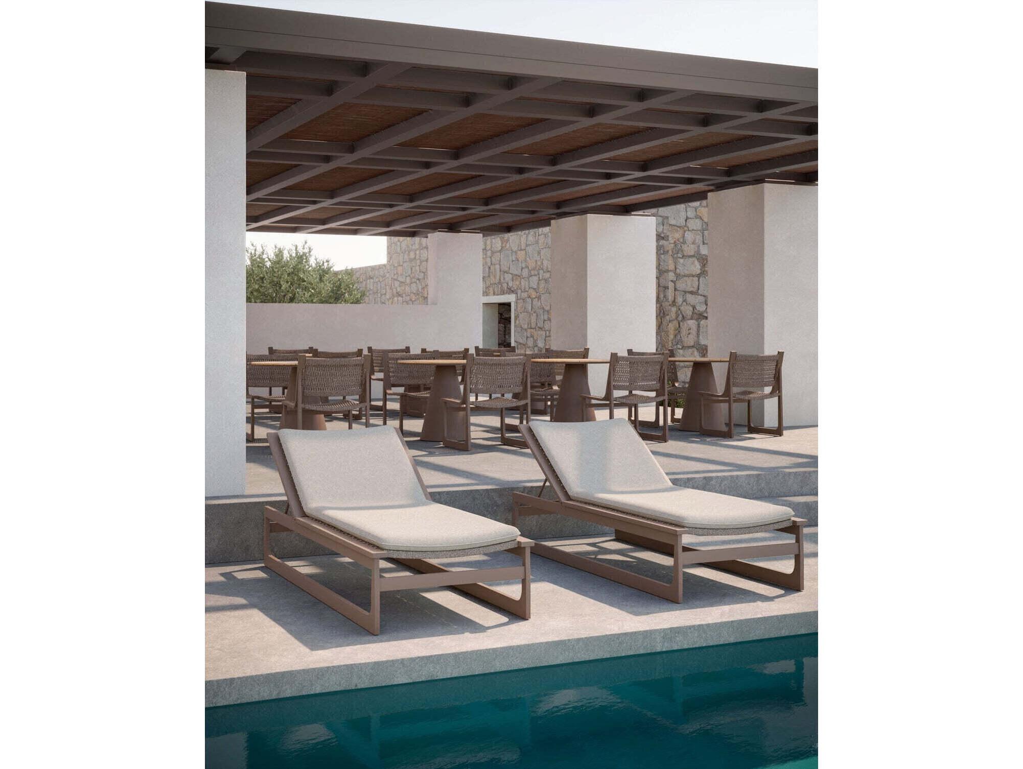 Azzurro Living Cozumel Aluminum Cushion Chaise Lounge