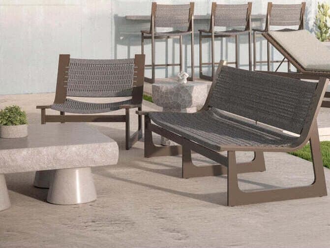 Azzurro Living Cozumel Brown Patio Lounge Set