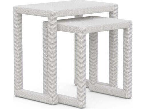 Azzurro Living Cyprus Wicker Rectangular Nesting Tables