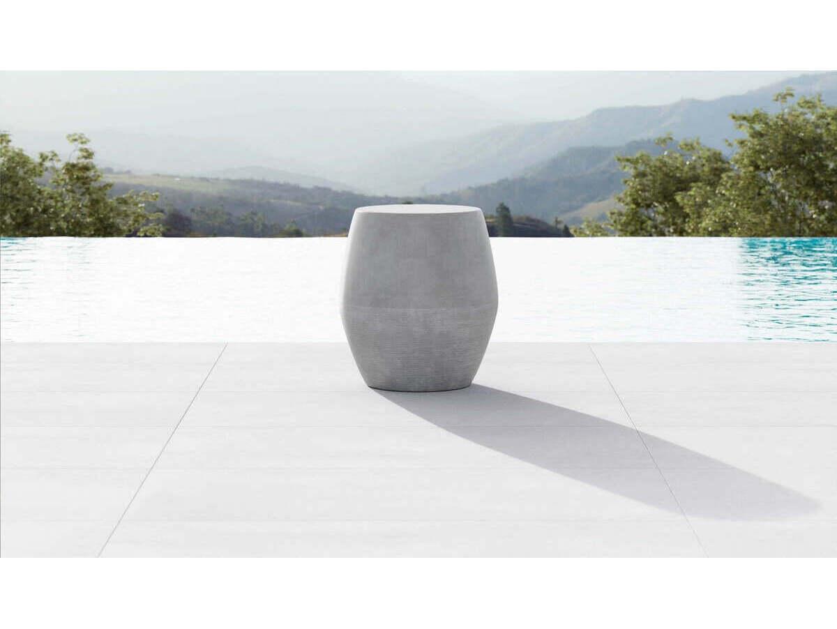 Azzurro Living Durban Concrete Round End Table
