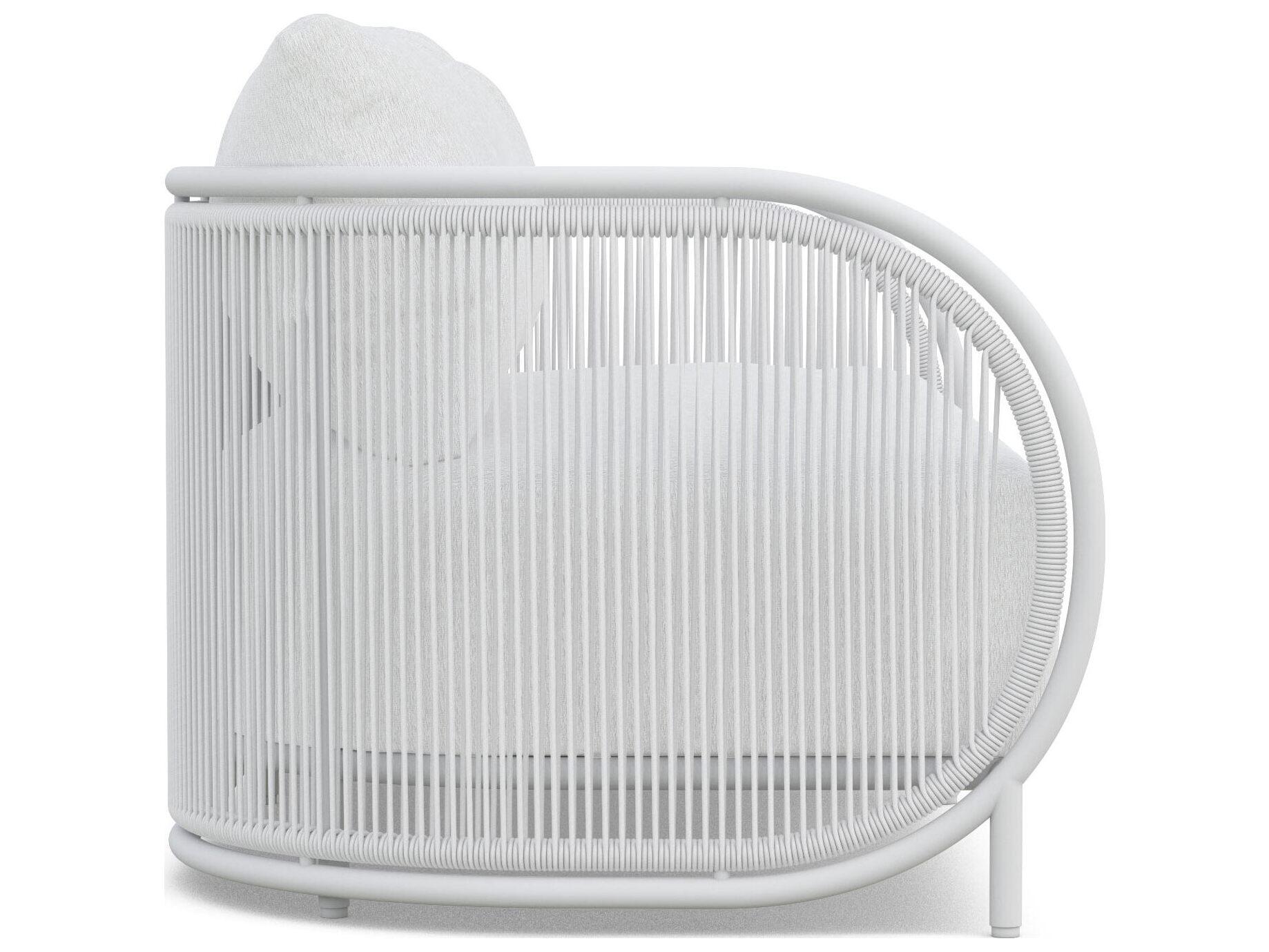 Azzurro Living Kamari White Mist All-Weather Rope Outdoor Sofa with Cloud Cushion