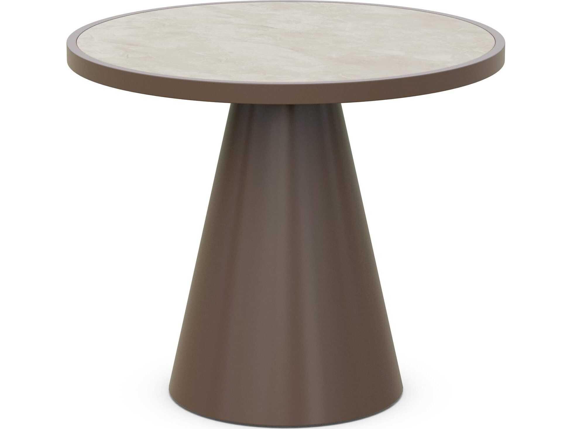Azzurro Living Leon Matte Bronze Aluminum Round Dining Table