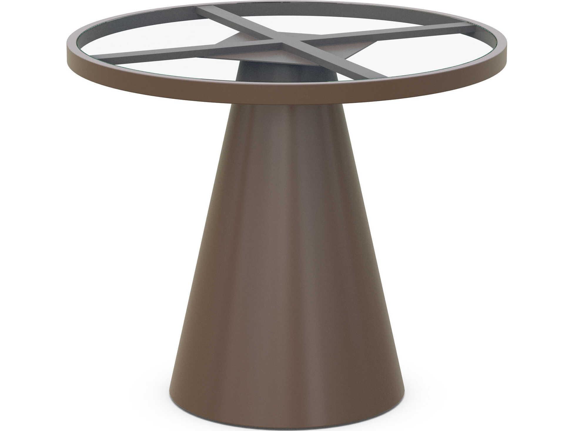 Azzurro Living Leon Matte Bronze Aluminum Round Dining Table