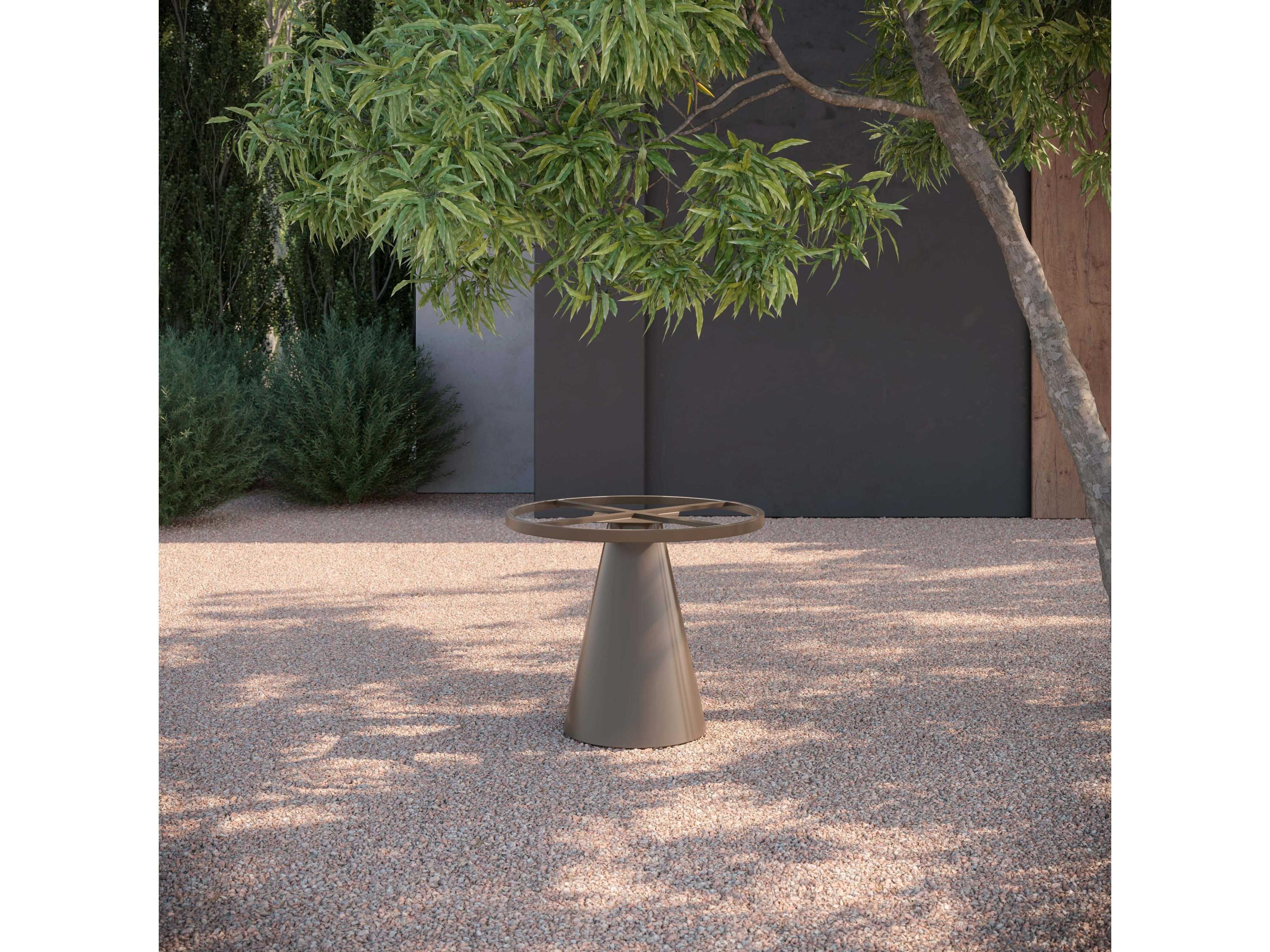 Azzurro Living Leon Matte Bronze Aluminum Round Dining Table