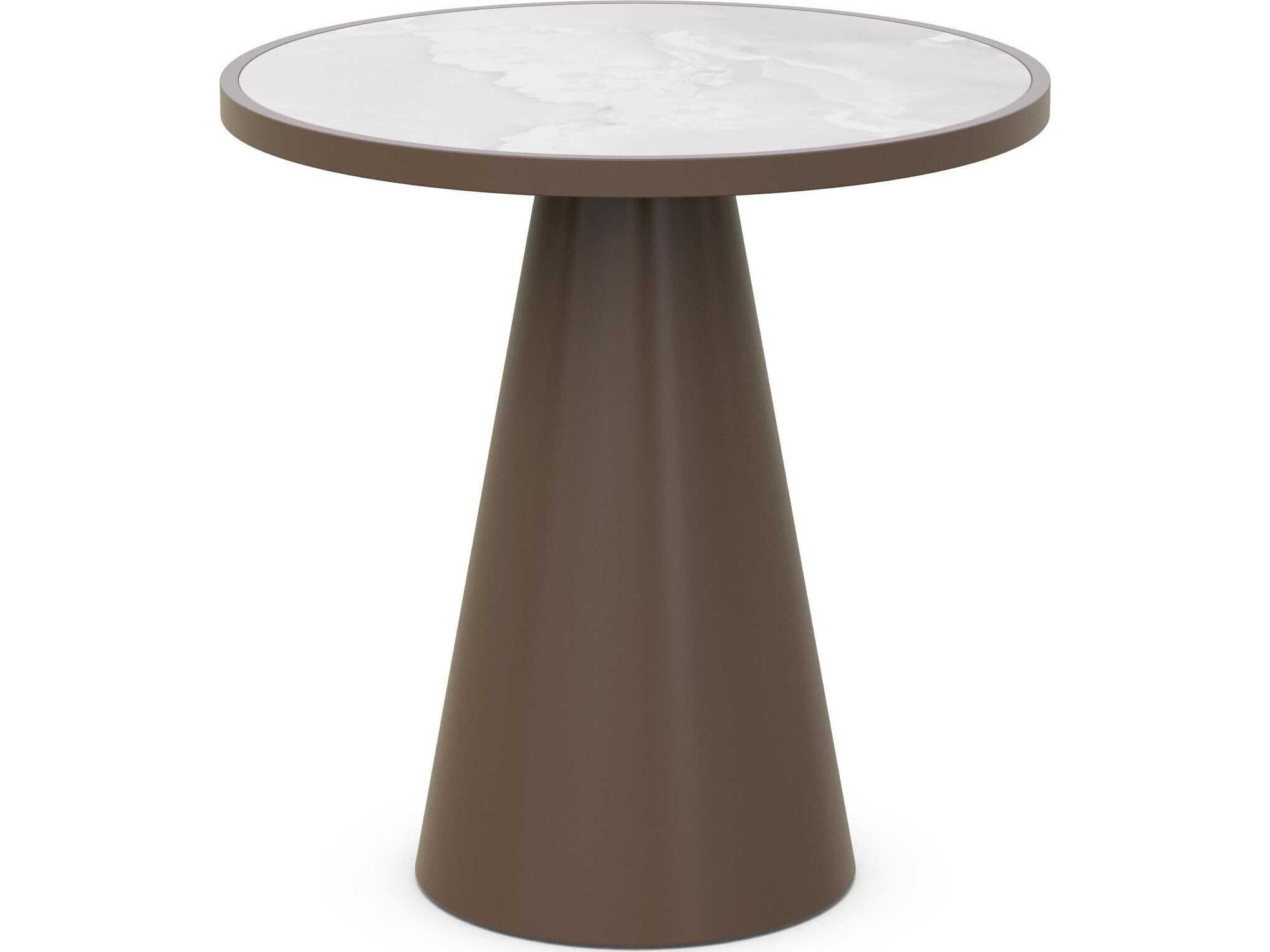 Azzurro Living Leon Matte Bronze Aluminum Round Dining Table