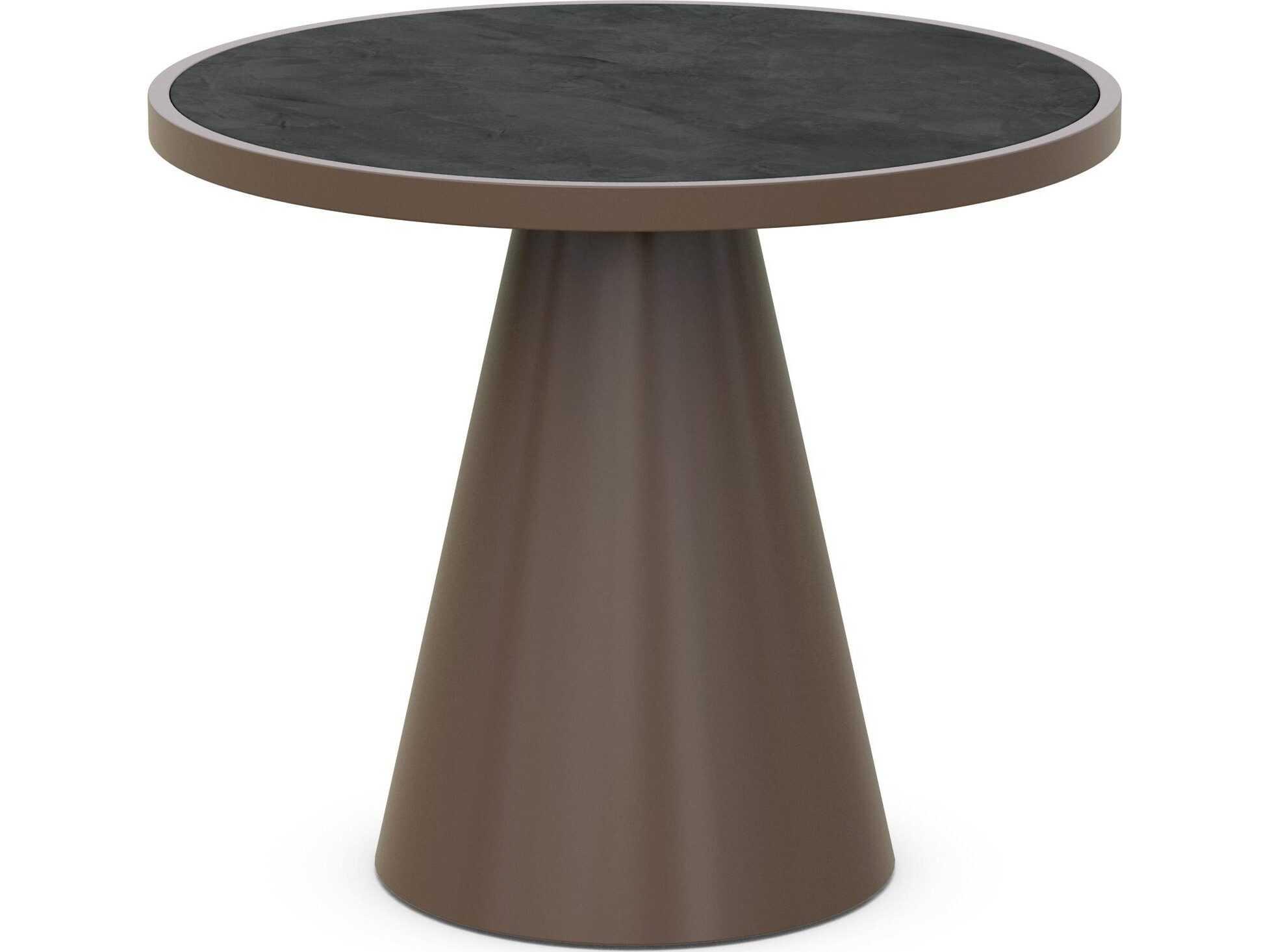 Azzurro Living Leon Matte Bronze Aluminum Round Dining Table