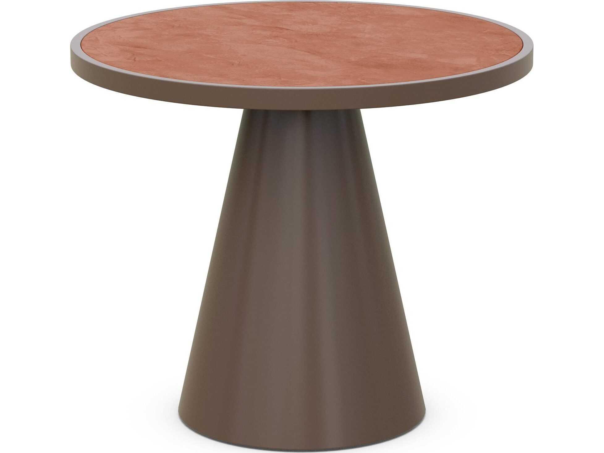 Azzurro Living Leon Matte Bronze Aluminum Round Dining Table