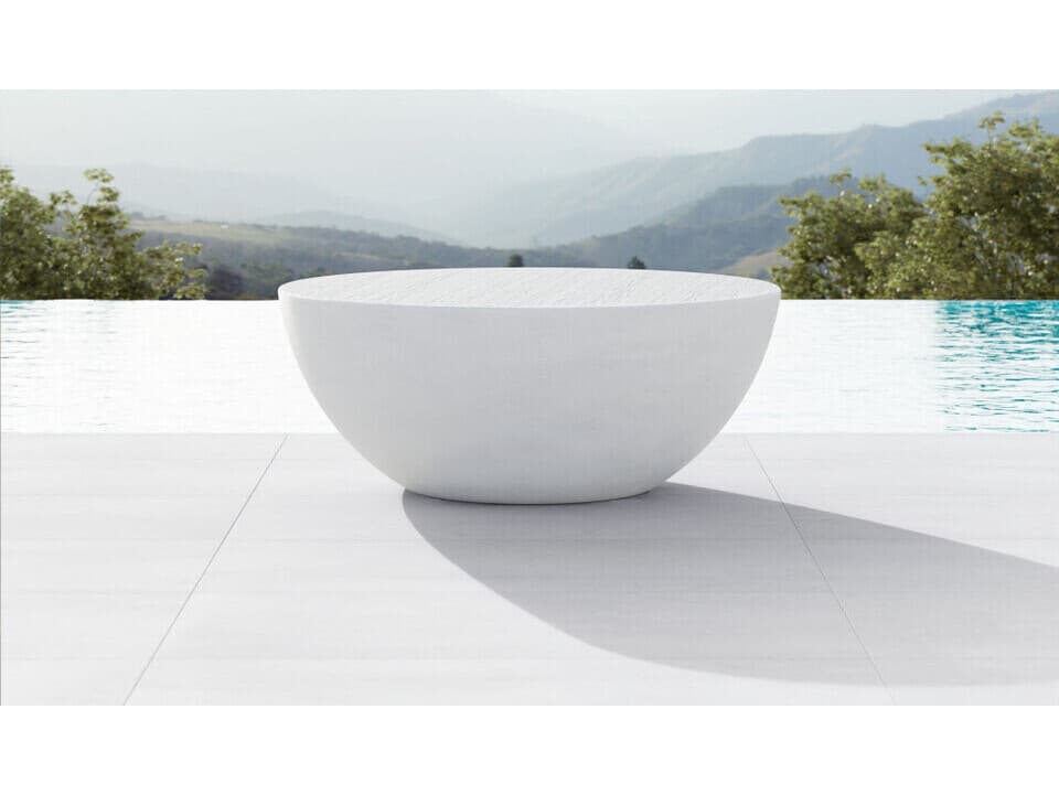 Azzurro Living Luna Concrete Round Coffee Table