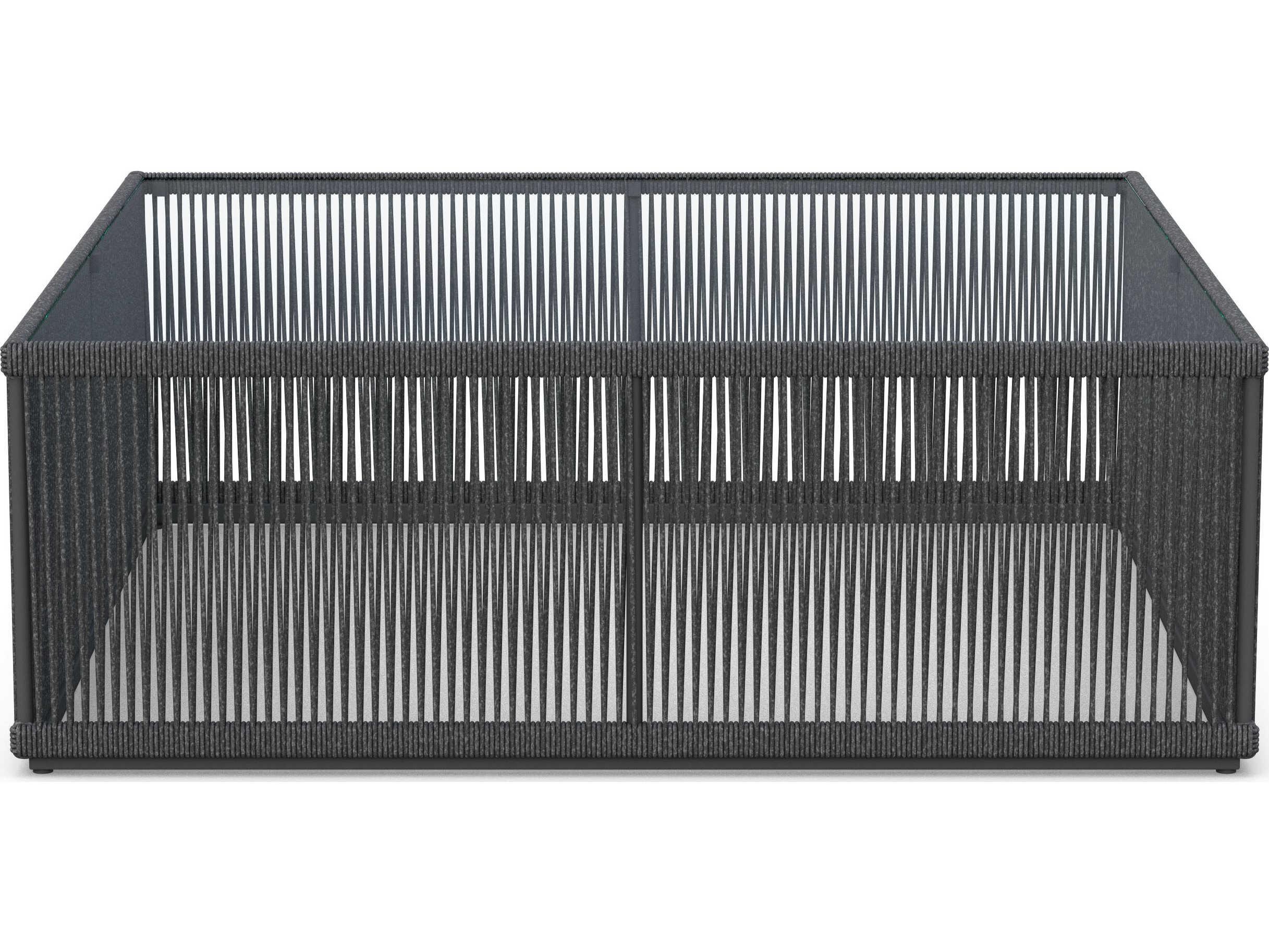 Azzurro Living Malta Pebble All-weather Textelene Rope Square Coffee Table