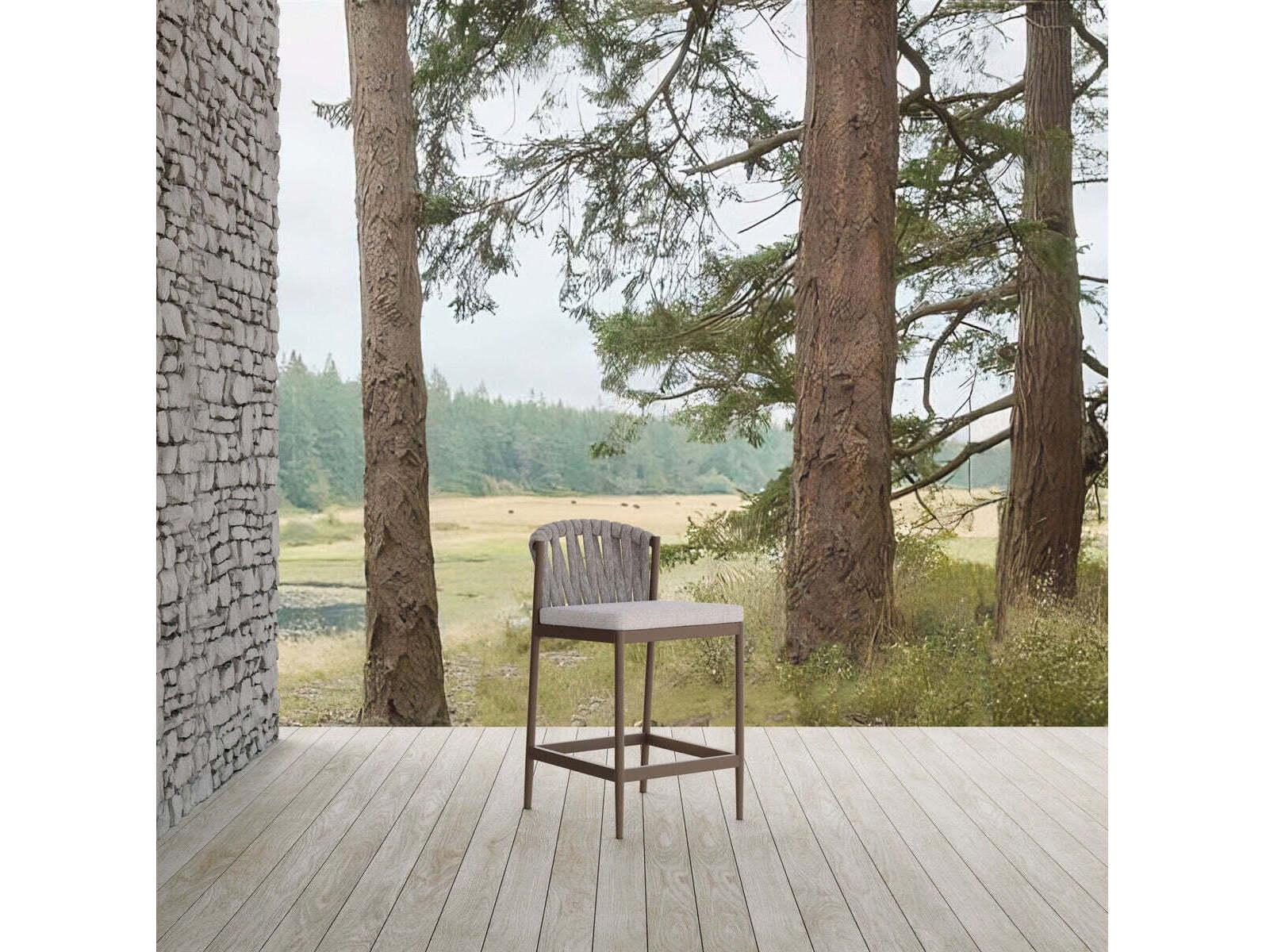 Azzurro Living Maui Aluminum Rope Counter Stool