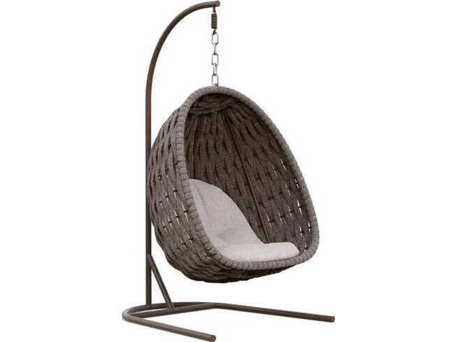Azzurro Living Maui Matte Bronze Aluminum Rope Cushion Swing