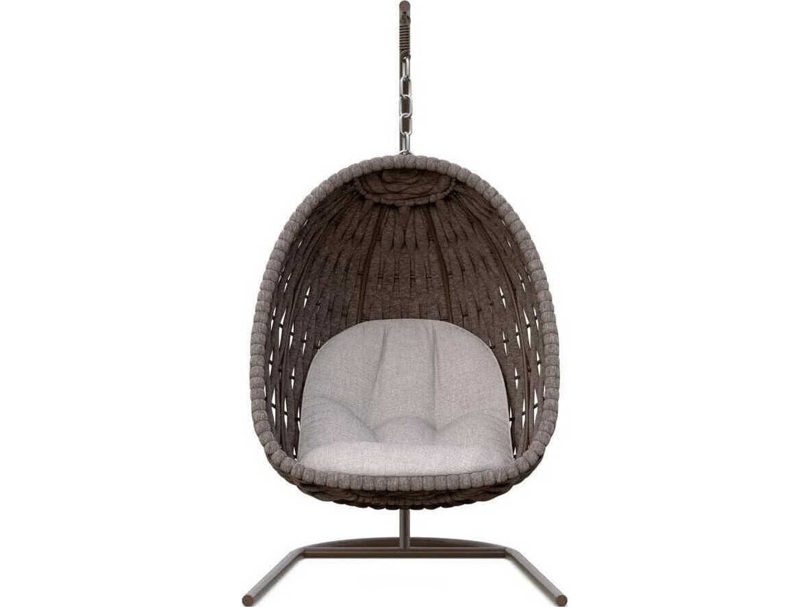 Azzurro Living Maui Matte Bronze Aluminum Rope Cushion Swing