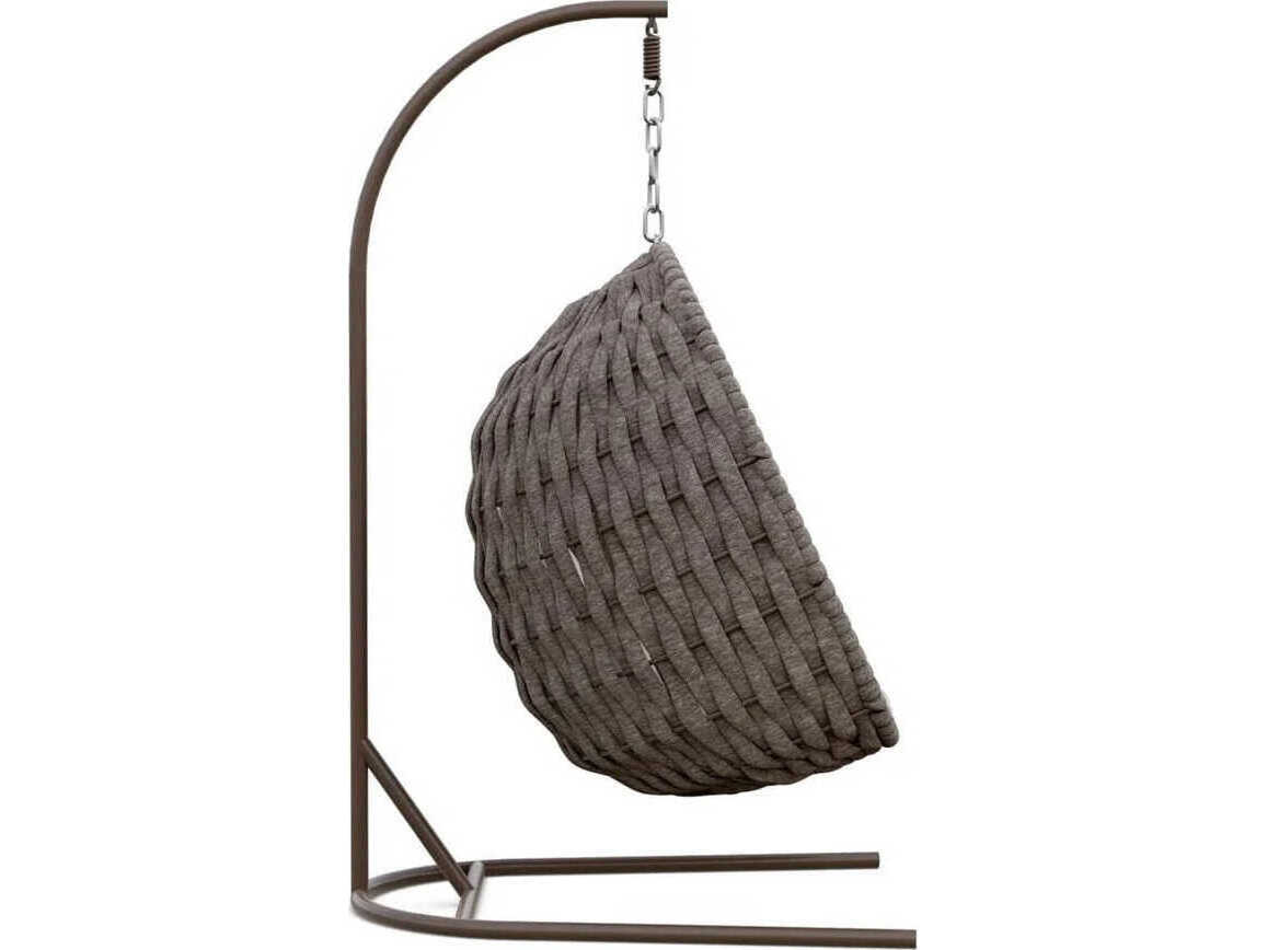 Azzurro Living Maui Matte Bronze Aluminum Rope Cushion Swing