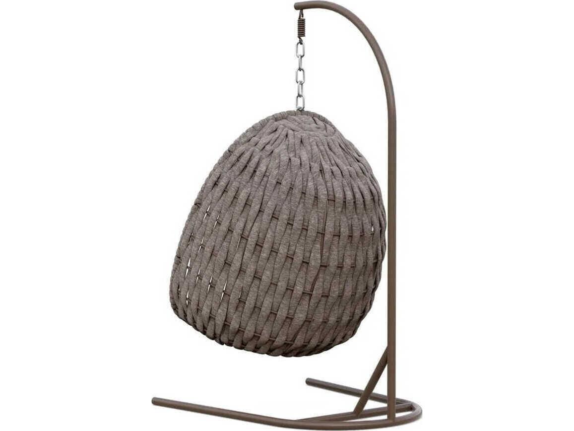 Azzurro Living Maui Matte Bronze Aluminum Rope Cushion Swing