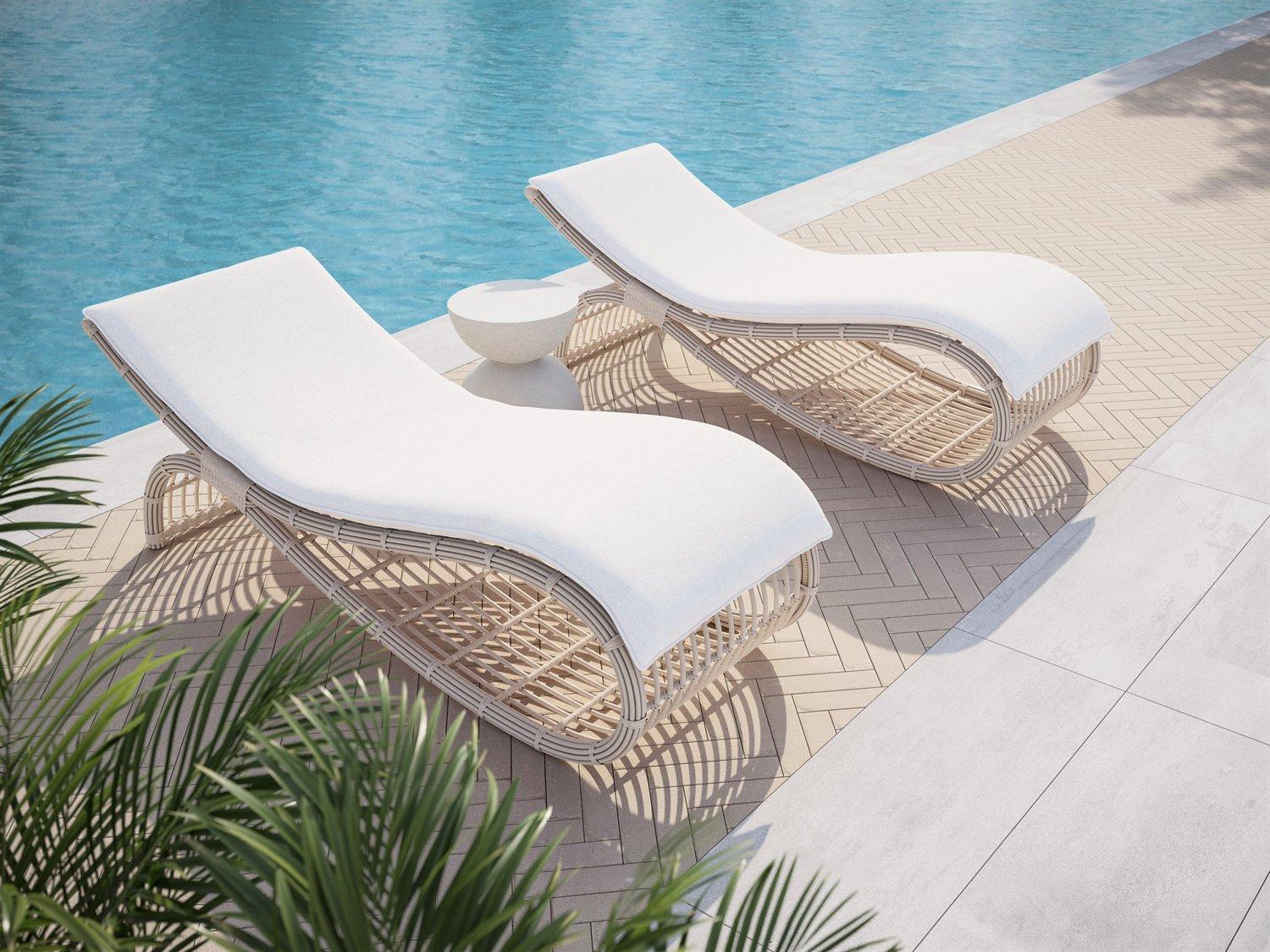 Azzurro Living Paloma Almond All-Weather Wicker Outdoor Lounge Set