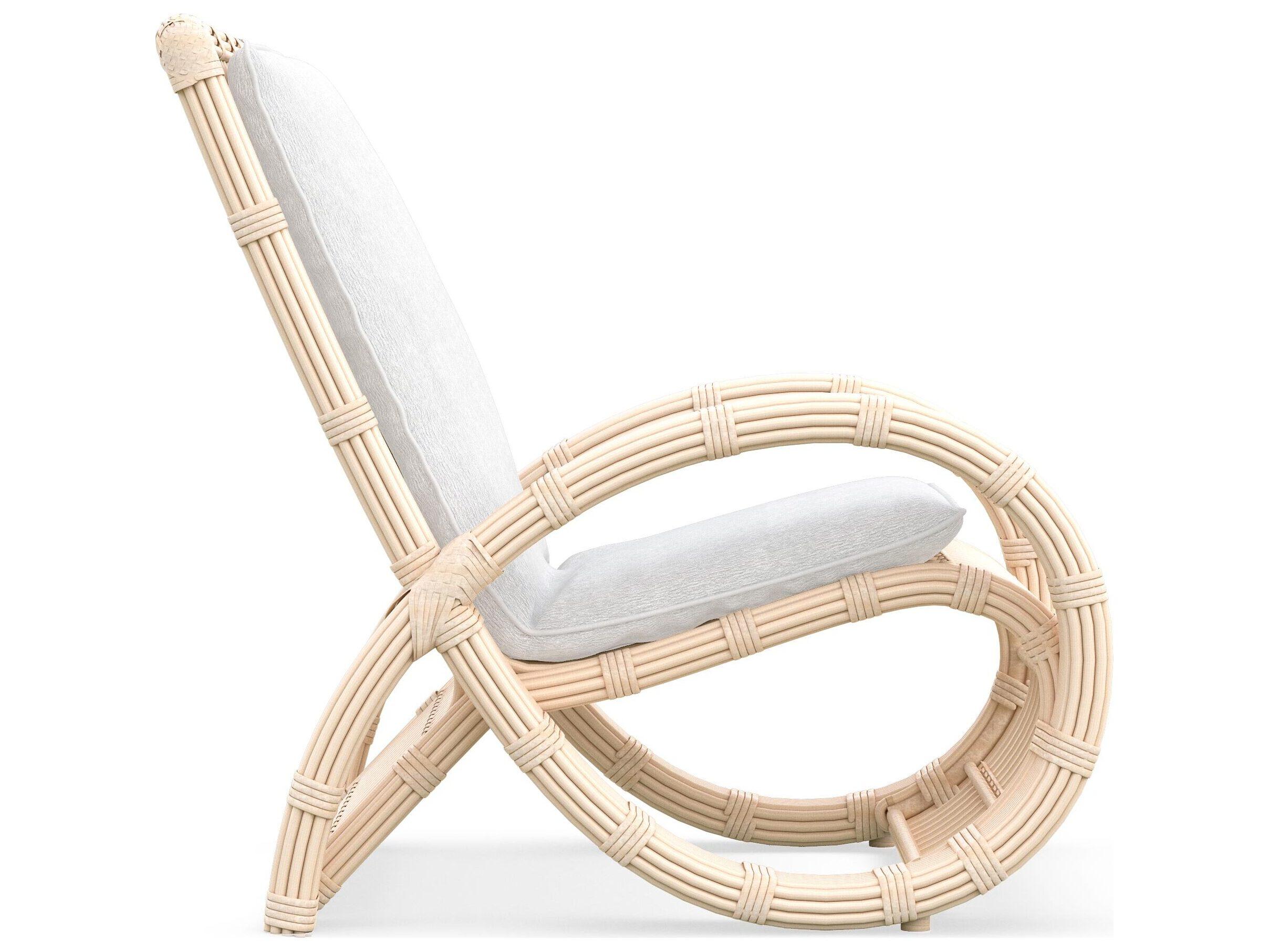 Azzurro Living Paloma Almond All-Weather Wicker Outdoor Lounge Chair with Cloud Cushion