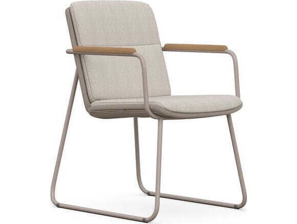 Azzurro Living Paros Aluminum Cushion Dining Chair Set of 2