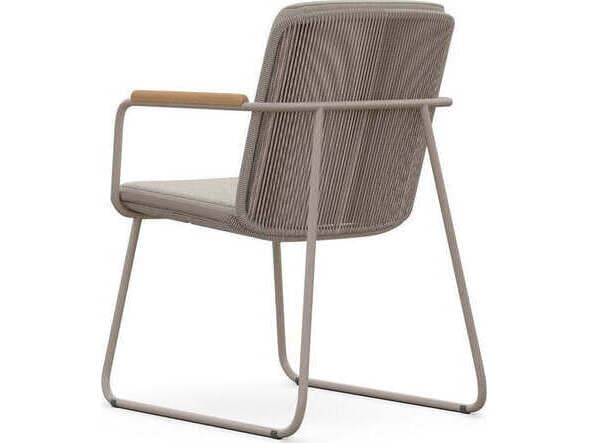 Azzurro Living Paros Aluminum Cushion Dining Chair Set of 2