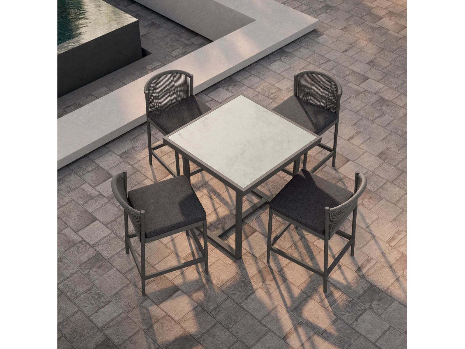 Azzurro Living Pavia Bar Table 35" Aluminum Table Base Only