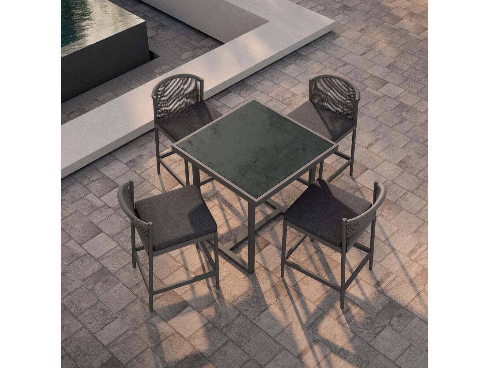 Azzurro Living Pavia Bar Table 35" Aluminum Table Base Only