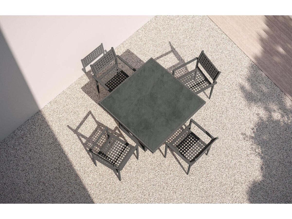 Azzurro Living Pavia Square Dining Table 48" Aluminum Table Base Only